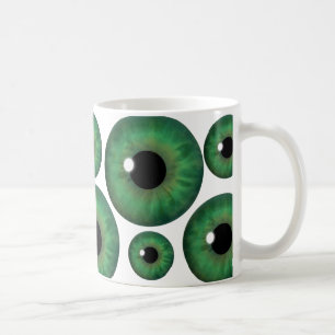 Tasse de coutume de cool d'iris d'oeil vert