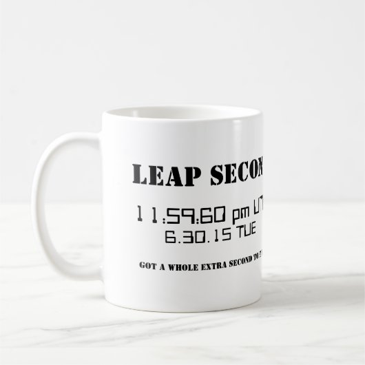 Tasse de coutume de coutume de la seconde de saut (Gauche)