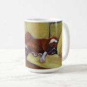 Tasse de coutume de sièste de chien de boxeur (Devant droit)