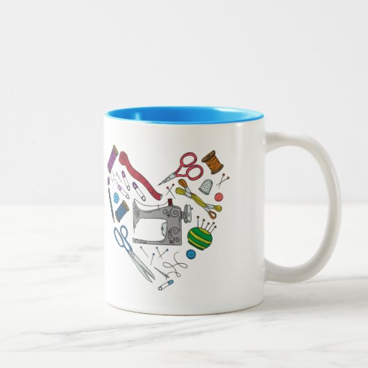 Tasse de couture de coeur d'outils (Droit)