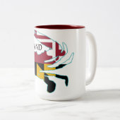 Tasse de crabe de drapeau du Maryland (Devant droit)