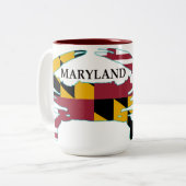 Tasse de crabe de drapeau du Maryland (Devant gauche)