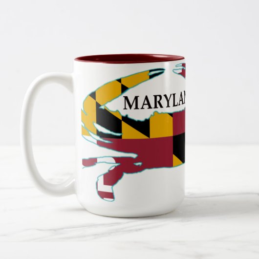 Tasse de crabe de drapeau du Maryland (Gauche)
