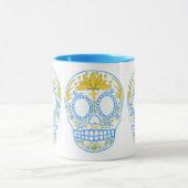 Tasse de crâne de sucre (bleu/jaune) (Centre)