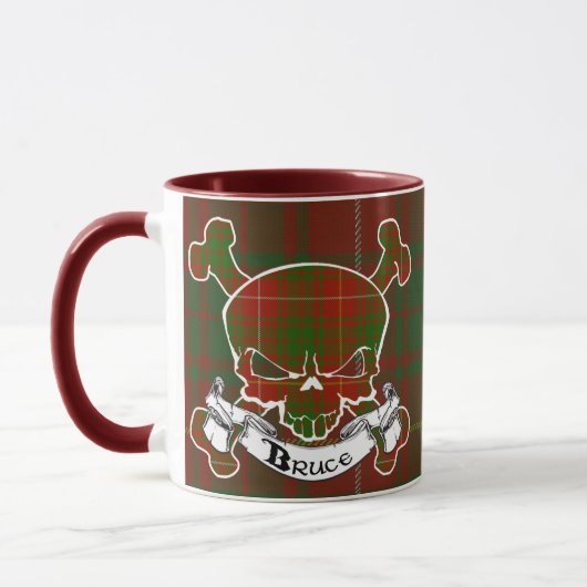 Tasse de crâne de tartan de Bruce (Gauche)