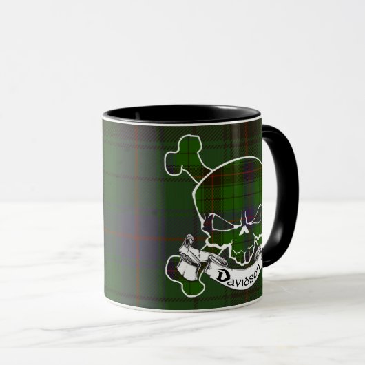 Tasse de crâne de tartan de Davidson (Devant droit)