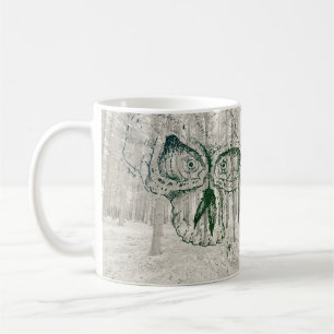 Tasse de crâne et de forêt