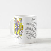 Tasse de crête de famille de Baker (Devant gauche)