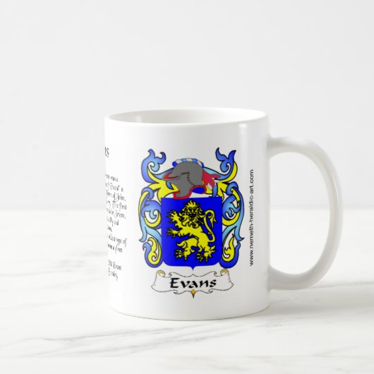 Tasse de crête de famille d'Evans (Droite)