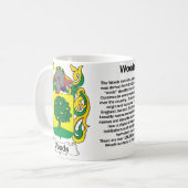 Tasse de crête de famille en bois (Devant gauche)