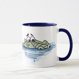 Tasse de crocodile de natation
