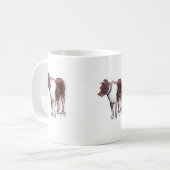 Tasse de croquis de border collie (Devant gauche)