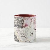 Tasse de croquis de chat de caresses (Centre)