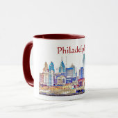 Tasse de croquis de couleur de Philadelphie (Devant gauche)