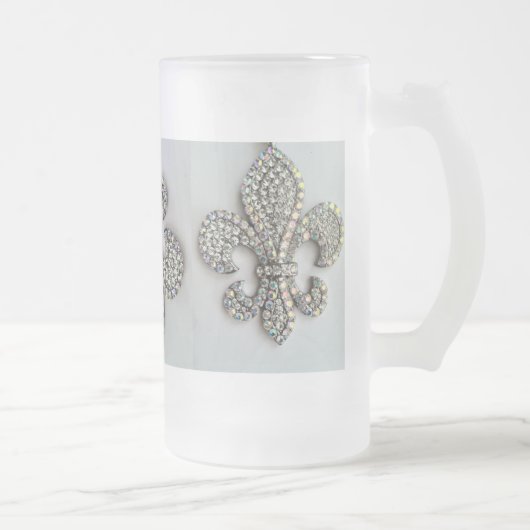 TASSE DE CRYSTAL FLEUR DE LIS EN BLANC (Droit)