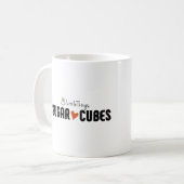 Tasse de cube en sucre avec le chien de cube en (Devant gauche)