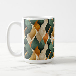 Tasse de cuisine rétro feuille abstraite vintage t