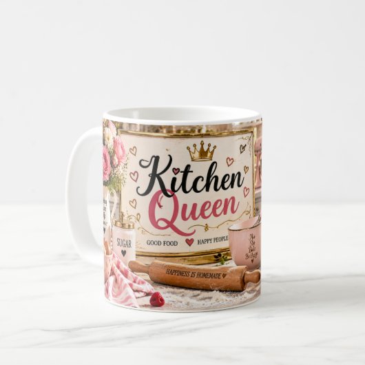 Tasse de cuisson rose Kitchen Queen (Devant gauche)