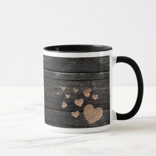 Tasse de cuivre de coeurs