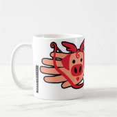 Tasse de Cupig de cupidon de porc (Gauche)