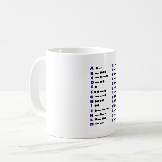 Tasse de Customizeable de code Morse (Devant gauche)