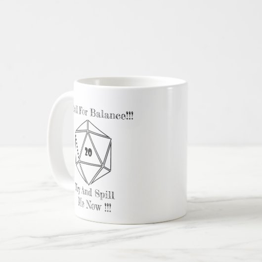 Tasse de D20 Unspillable (Devant gauche)