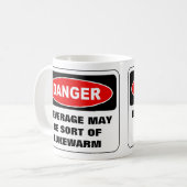 tasse de danger - texte customisé (Devant gauche)