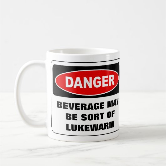 tasse de danger - texte customisé (Gauche)