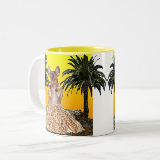 Tasse de danse polynésienne de teckel (Devant gauche)