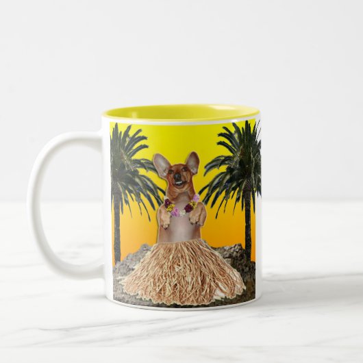 Tasse de danse polynésienne de teckel (Gauche)
