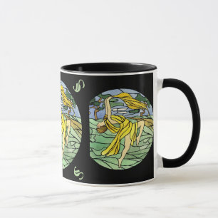 Tasse de danseur en verre souillé de cru
