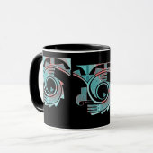 Tasse de Darkside d'aube de turquoise (Devant gauche)