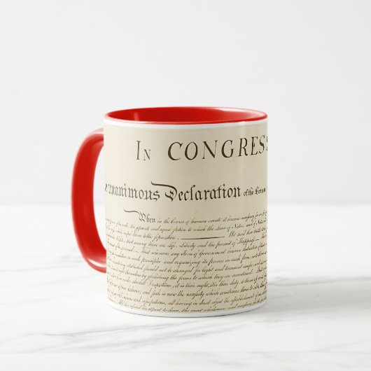 Tasse de déclaration d'indépendance (Devant gauche)