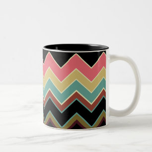 Tasse de décor de concepteur de motif de zigzag -