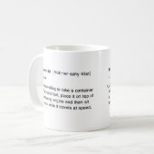 Tasse de définition de "dictionnaire" de (Devant gauche)