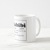 Tasse de définition de dictionnaire de Habibi (Devant droit)