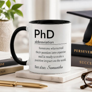 Tasse de définition de doctorat Cadeau de remise d