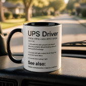 Tasse de définition drôle de chauffeur UPS Humour