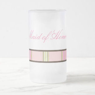 Tasse de Demoiselle d'Honneur à Rayures Pastel