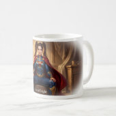 Tasse de design avec héroïne audacieuse debout (Devant droit)