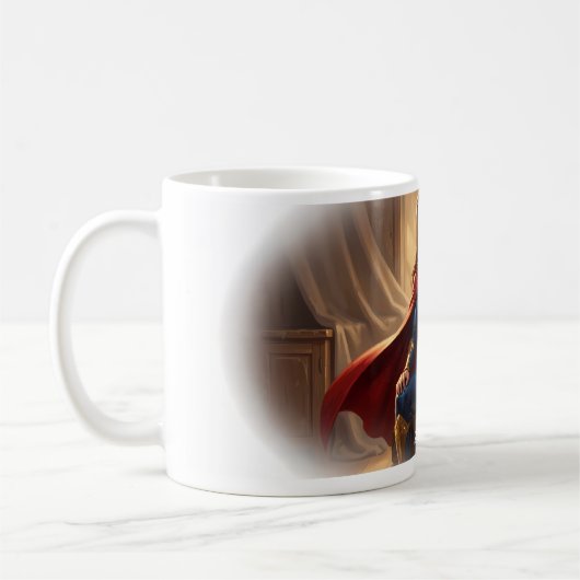 Tasse de design avec héroïne audacieuse debout (Gauche)