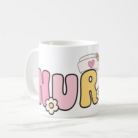 tasse de design de célébration de la vie infirmièr (Devant gauche)