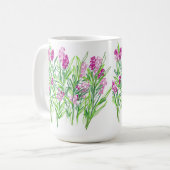 Tasse de design de jardin de fleurs roses (Devant gauche)