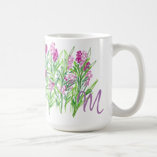 Tasse de design de jardin de fleurs roses (Droite)