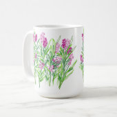Tasse de design de jardin de fleurs roses (Devant gauche)