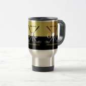 Tasse de design de monogramme de golf élégant pers (Devant droit)