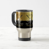 Tasse de design de monogramme de golf élégant pers (Devant gauche)