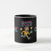 Tasse de design en pixel art "Game Over" pour le c (Centre)