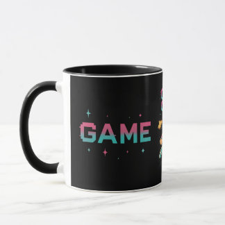 Tasse de design en pixel art "Game Over" pour le c