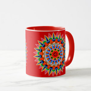 Tasse de design folklorique coloré du Costa Rica